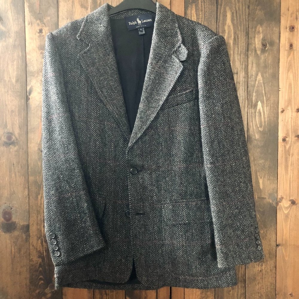 Ralph Lauren Women's 100% Wool Tweed Blazer